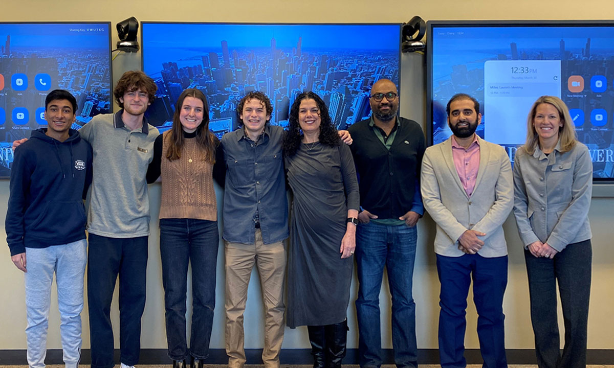 small group photo of student presenters